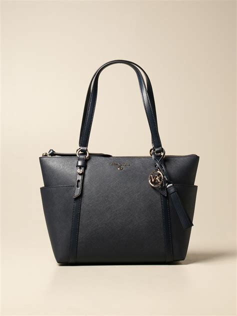 michael kors tasche blau gold|Michael Kors tragetasche.